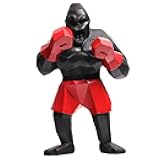 Creative Boxing King Kong Sculptures Fashion Gorilla Animal Character Figurines Orangutan 25cm Home Living Room Decoration Gifts (Black)