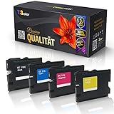 4 X Alternative cartucce di inchiostro per Ricoh Aficio gxe2600 Aficio GXE3300 Aficio GXe3300 N Aficio GXe3350 N GC 31 405688 405689 405690 405691 NERO CIANO/Magenta/Giallo Set KCMY Eco Plus Serie