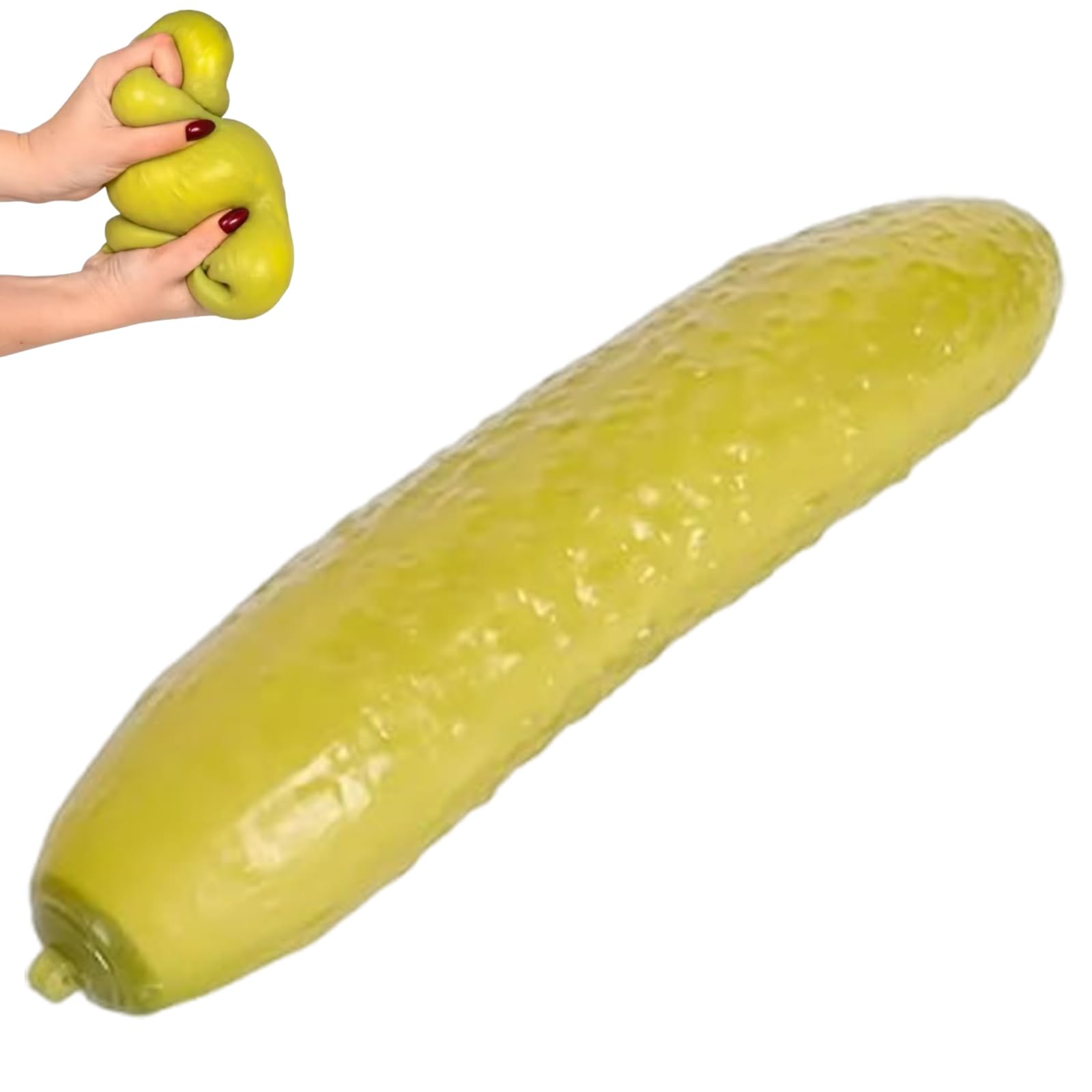 Giant Pickle Squishy, 25cm Realistic Pickle Squeeze Toy, Cucumber Stress Squeeze for Adults Kids Home Office Travel