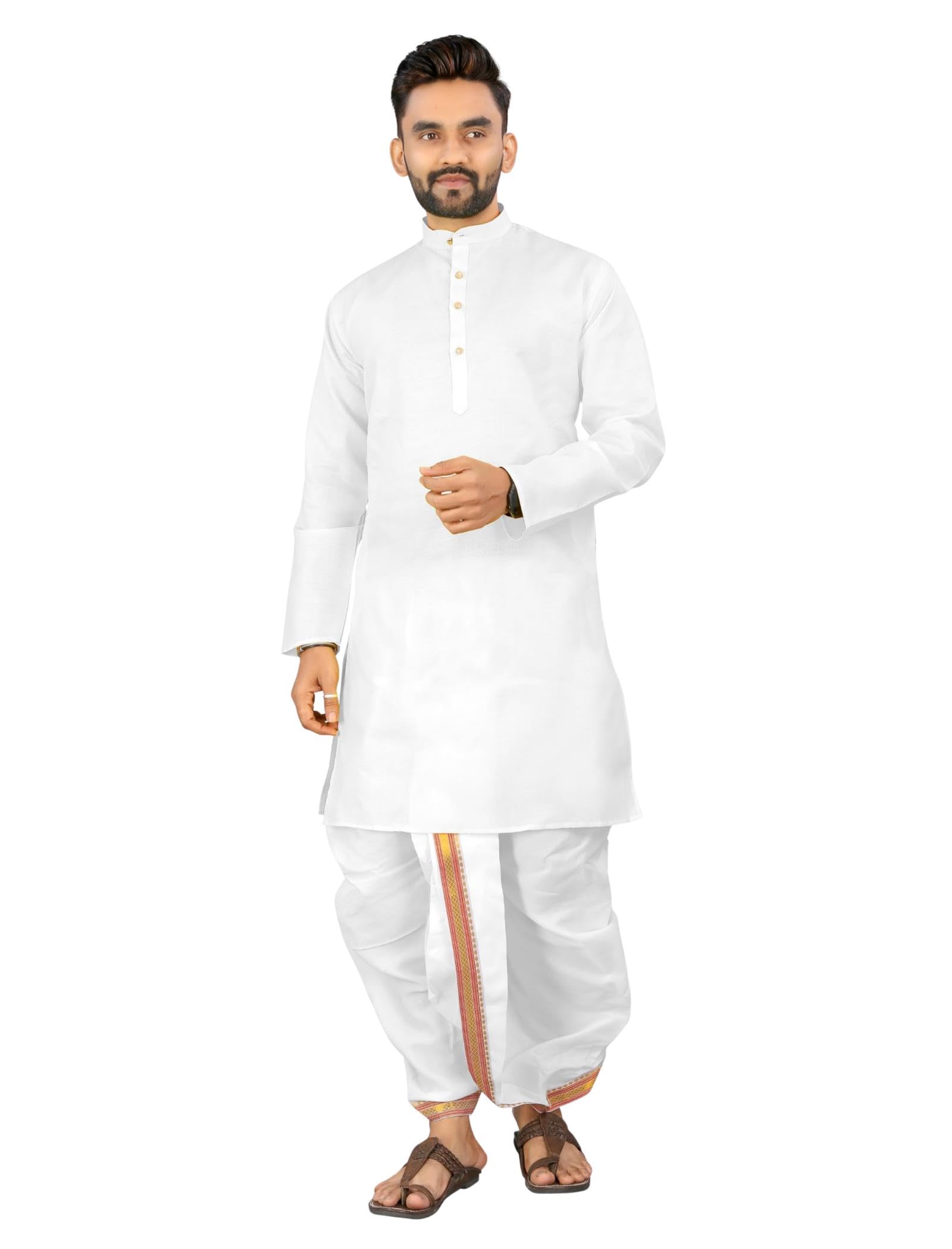 unique moments Ethnic Kurta Dhoti Set for Men| Perfect for Puja & Celebrations-picture-42