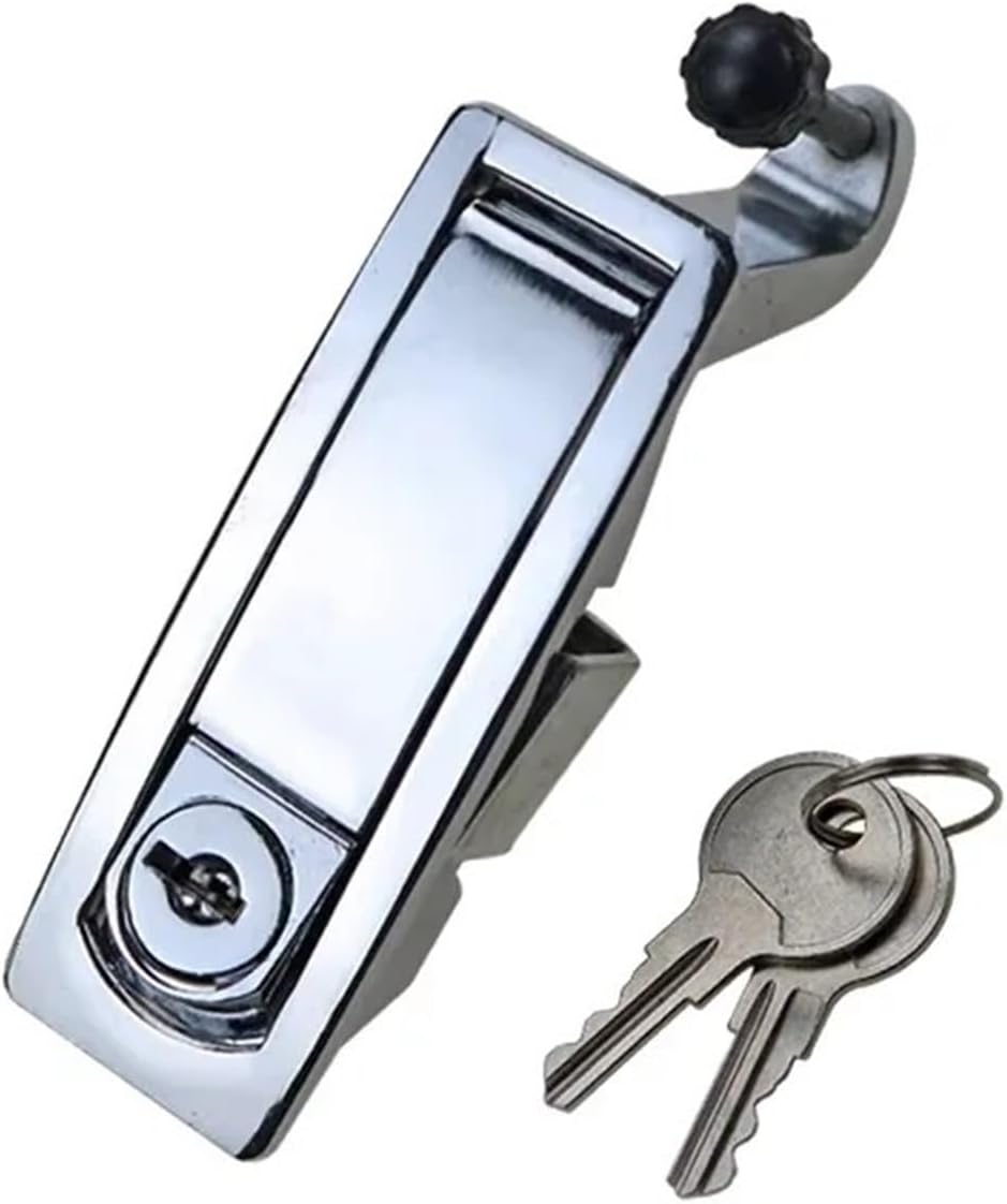 Zinc Alloy Flat Lock Push Type Bounce Industrial Machinery Equipment Cabinet Door Electrical 1Pcs(with Lock)