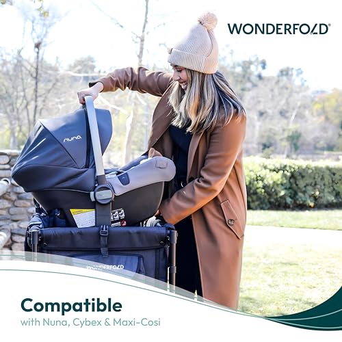 Image of WonderFold Car Seat Adapter for Stroller Wagon - Infant Car Seat Adapter with Secure Attachment - Works with Removable Benches - Easy to Install - Fits the W4 - Compatible with Cybex /Nuna /Maxi-Cosi