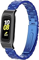 Vista 15 de Correa de reloj de metal compatible con Samsung Galaxy Fit2 SM-R220 de acero inoxidable con marco protector de caja de repuesto para Fit 2 SM-R220