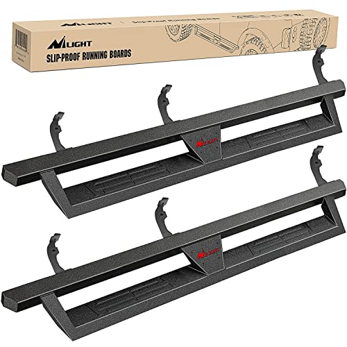 Image of Nilight Running Boards for 2015 2016 2017 2018 2019 2020 2021 2022 2023 2024 Chevy Colorado /GMC Canyon Crew Cab Dual-Stage Textured Black Powder Coated Slip-Proof Side Step Nerf Bars
