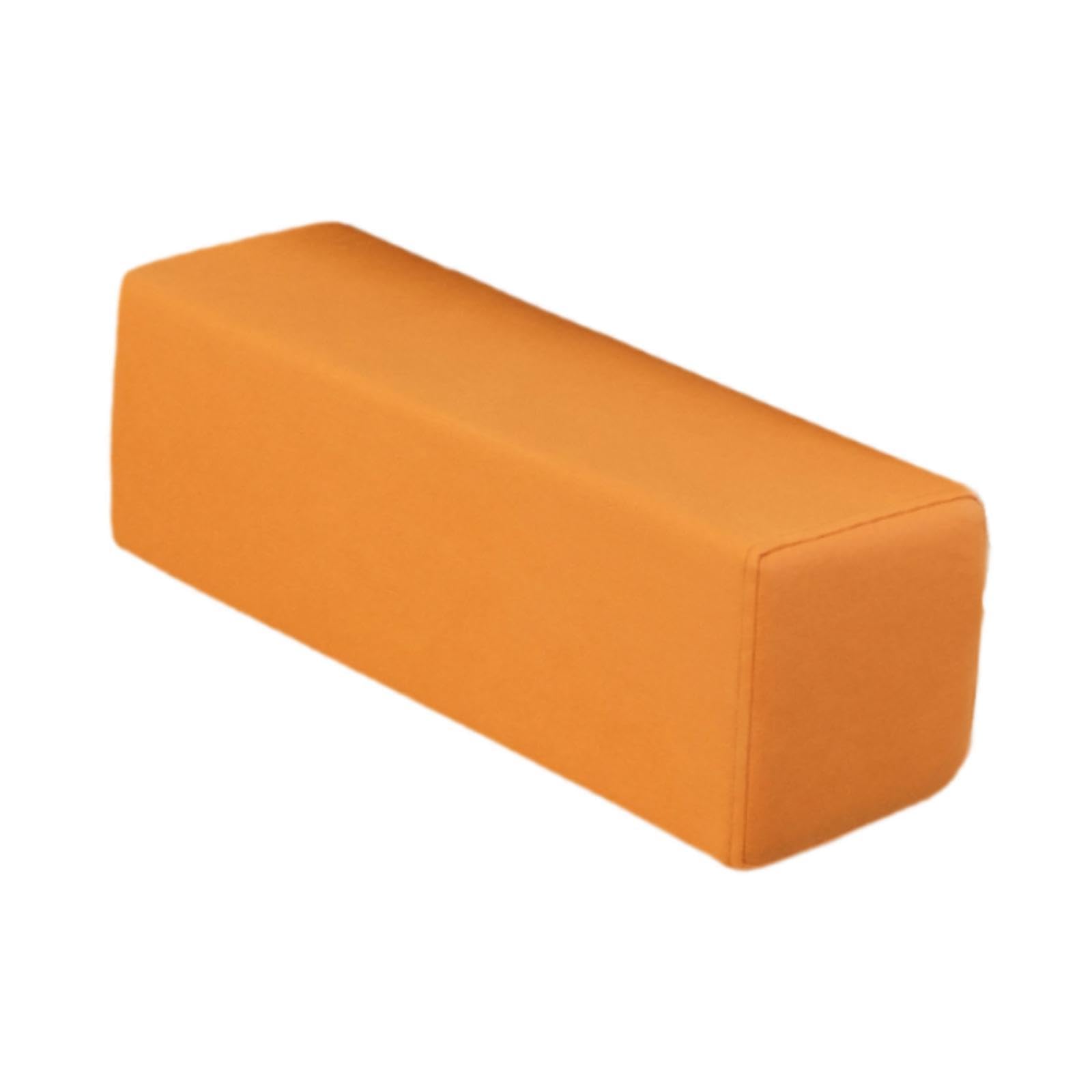 Fenteer Sofa Arm Rest Pillow Bed Gap Filler Support Pillow Rectangular Cushion with Removable Pillowcase Armrest Pad for Headboard Couch Sofa Home Bed Car Living Room,Orange,50 * 15 * 15cm