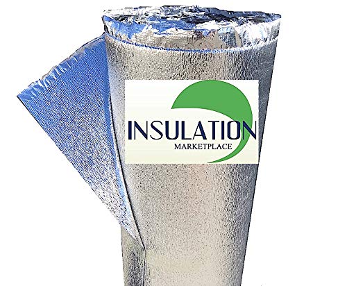 INSULATION MARKETPLACE SmartSHIELD -3mm 48 inchx100Ft ReflectiveINSULATION roll, Foam Core Radiant Barrier, ThermalINSULATION Shield - Engineered Foil