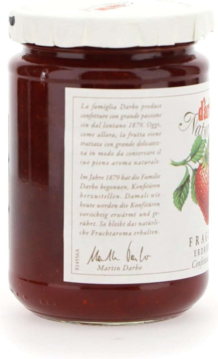 Darbo, Confetture Extra di Fragole, Marmellata con Frutta di Alta Qualità, Ideale per la Colazione, Senza Conservanti e Senza Glutine, Formato Convenienza, Confezione da 6 Vasetti da 450 g