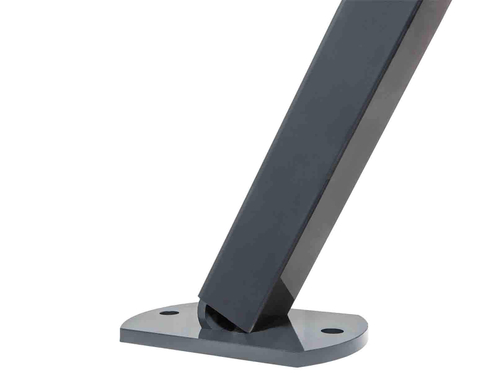 Zaundirekt Flexible Bodenplatte I RAL 7016 anthrazit I 60x40x2 Rechteckrohr I Zaunpfosten bis 1230mm Zaunhöhe I Fussplatten Adapter I Pfostenschuh