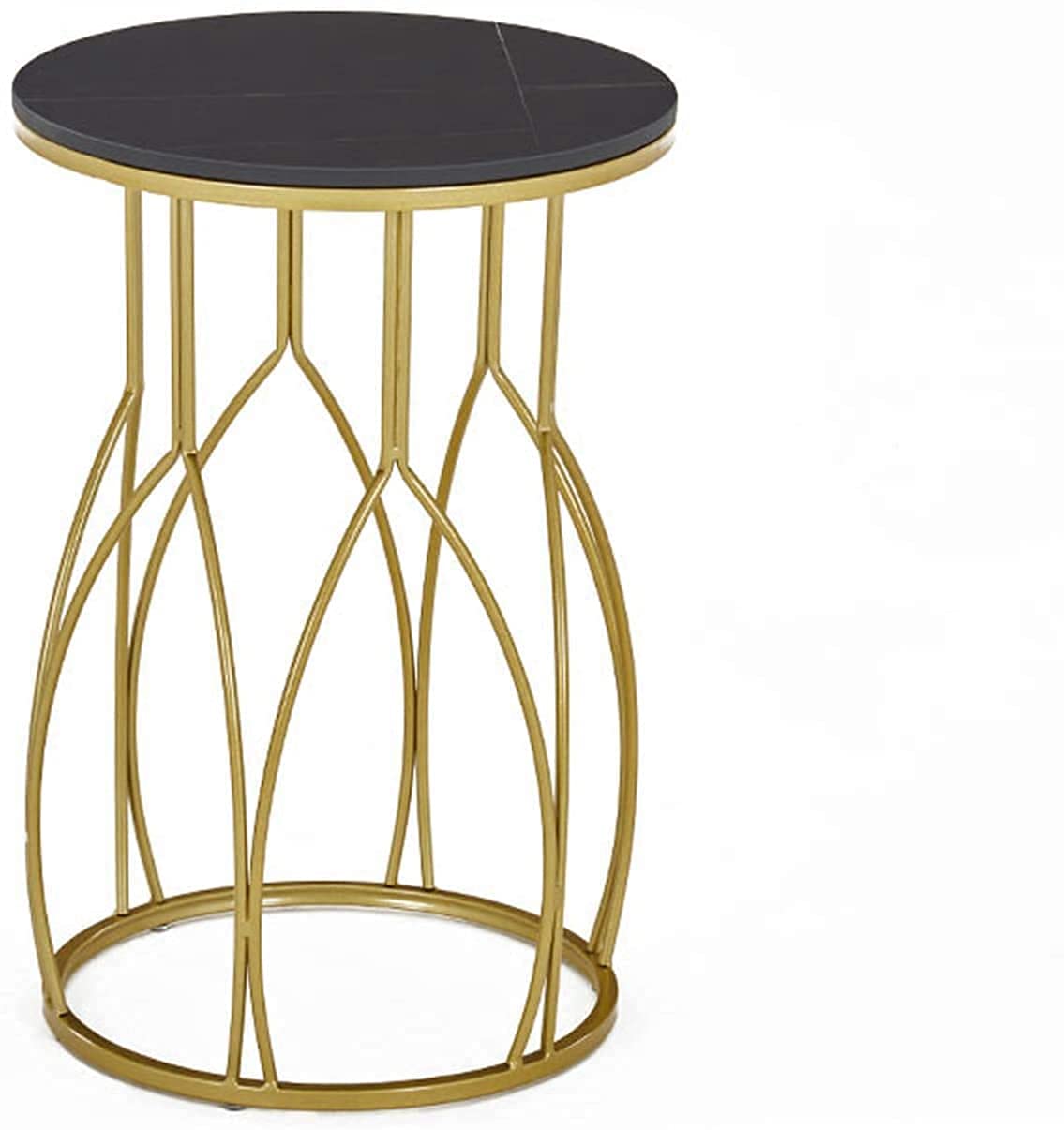Table de chevet de canapé en fer et marbre style moderne