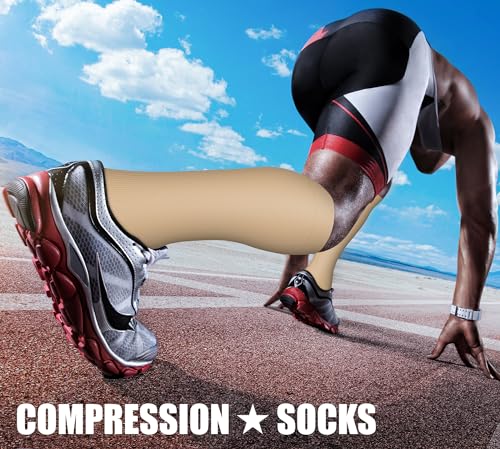 Image of Copper Compression Socks (3 Pairs), 15-20 mmhg is BEST Athletic & Medical for Men & Women, Running, Flight, Travel, Nurses - Boost Performance, Blood Circulation & Recovery