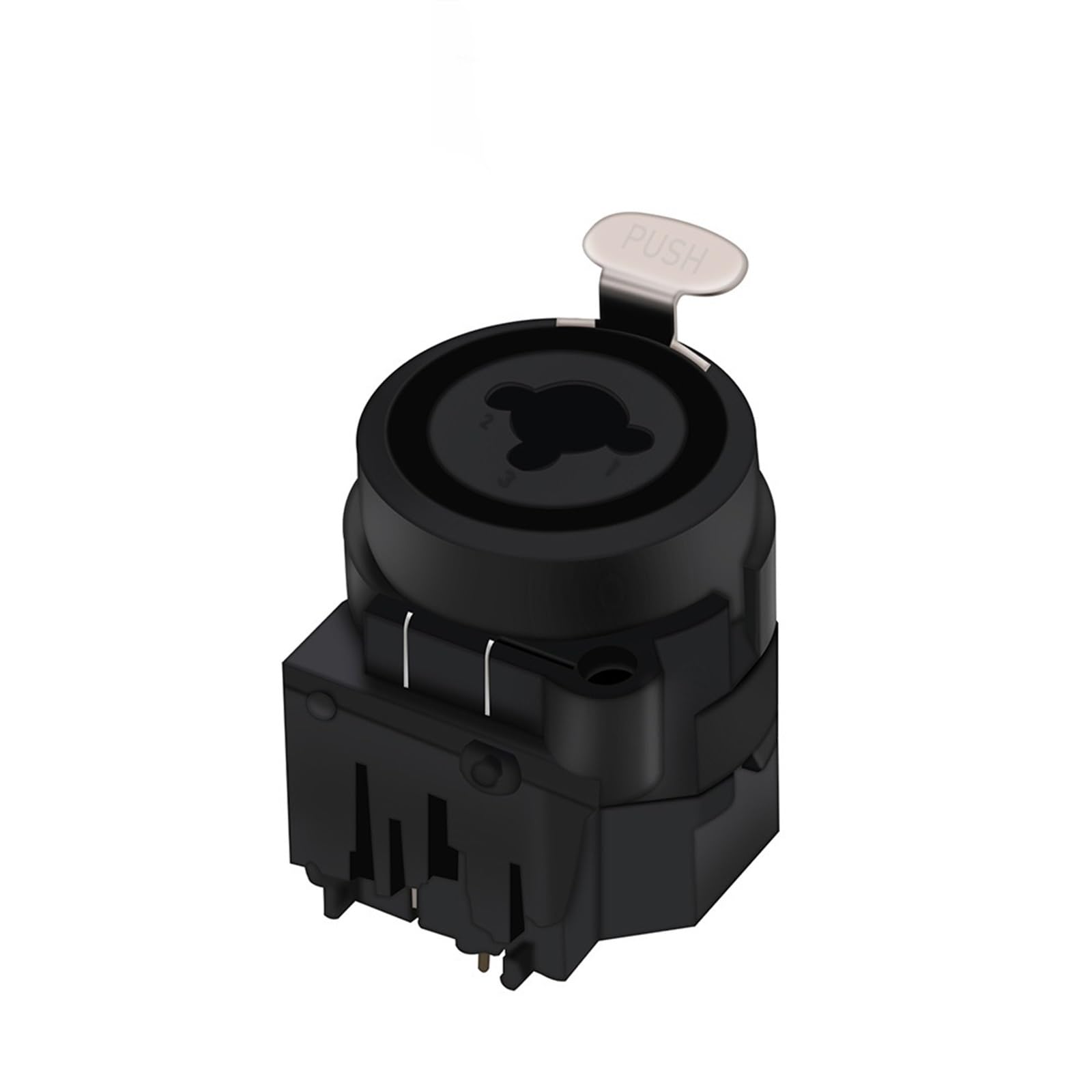 Conector XLR hembra de chasis dual con conector de 7 pines en ángulo para transmisión sin interferencias