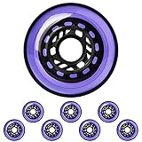 SSCYHT 90A Inline Skate Kristallrollen 8 Stück Hockey Skate Ersatzrollen 72mm 76mm 80mm für Choose,Lila,76mm