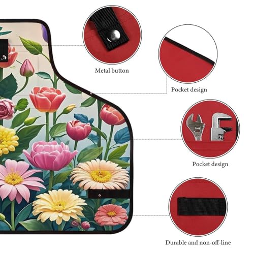 Delantal de herramientas Garden Flowers ajustable para taller miniatura 3
