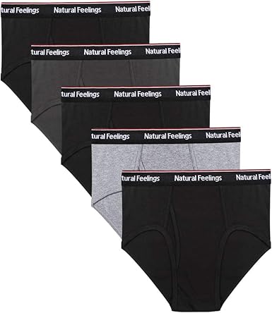 Natural Feelings Men's Briefs Underwear Multipack Mens Cotton Full Rise Briefs with Comfort Waistband S M L XL XXL…