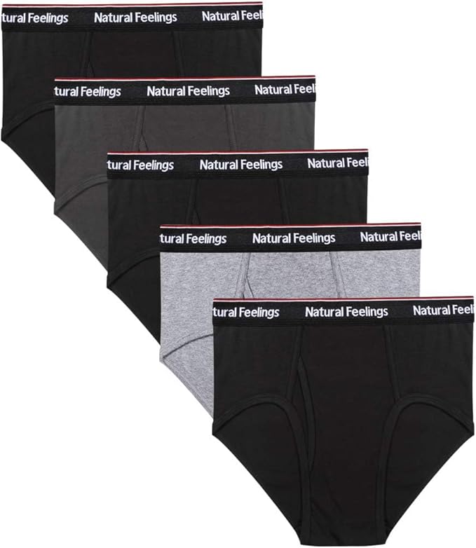 Natural Feelings Men's Briefs Underwear Multipack Mens Cotton Full Rise Briefs with Comfort Waistband S M L XL XXL…
