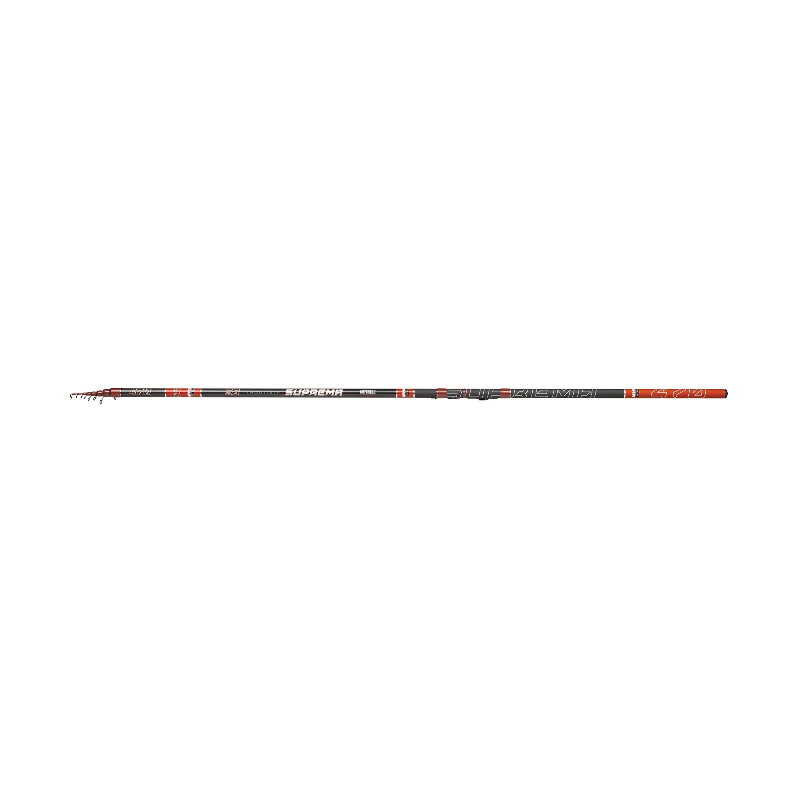 Mitchell Suprema™ Troutista S3 Canna | Canna da pesca alla trota in carbonio M30 con fusto leggero e reattivo | 11 azioni per la pesca agonistica e in lago | 4 m, 15-35 g