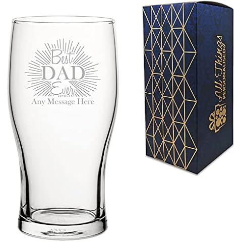 Personalised Engraved Tulip Pint Glass Gift Cover