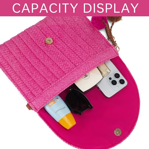 Beach Bags for Women - Summer Straw Bag Cute Woven Tote Purse for Vacation Travel