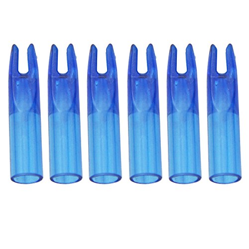 50PCS Blue Plastic Archery Arrow Nock for Outer Diameter 5.9-6.0mm Carbon Glass Fiber Shaft