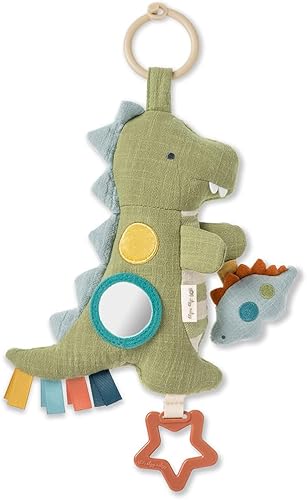 Itzy Ritzy Bitzy Traveler - Asiento de coche y cochecito de juguete para bebés Juguete sensorial de desarrollo con sonidos arrugados y sonajeros y