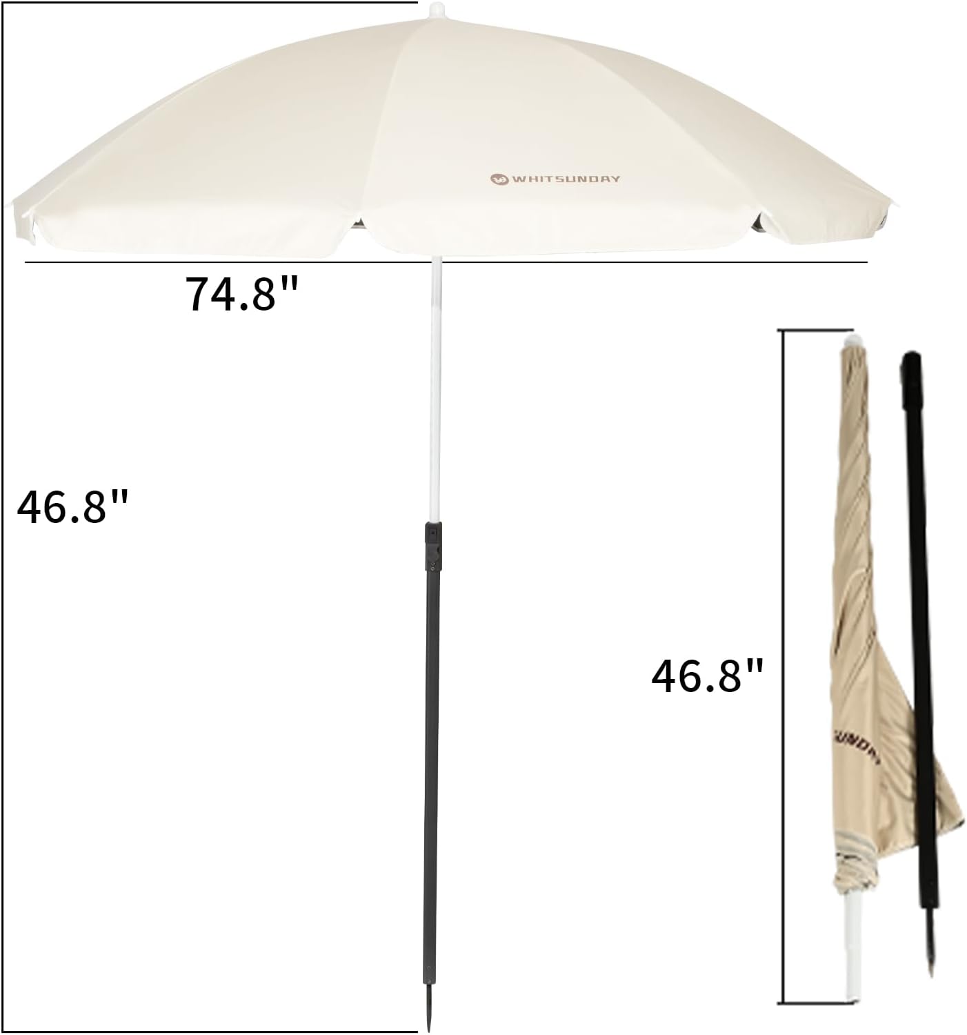 Whitsunday Sunshade Umbrella for Wagon, Outdoor Patio SPF 50+ Protection Sunshade Umbrella MOKO Series Wagon