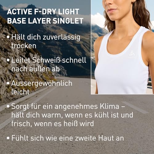 Odlo Unterhemd Damen Kurzarm Active F-Dry Light I Funktionsshirt I Funktionsunterwäsche – Ansicht 5