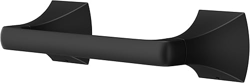 Pfister Bruxie BPHBIE0B - Portarrollos de papel higiénico, montaje en pared, atornillado, acabado negro mate, BPHBIE0B