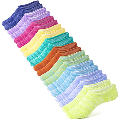 IDEGG No Show Socks Women 10 Pairs Low Cut Anti-Slid Novelty Athletic Casual Invisible Liner Socks