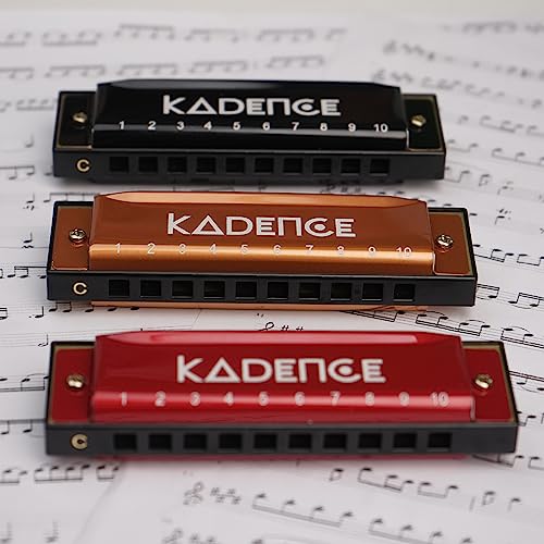 Kadence Daitonic Harmonica T104, With Learning course Key of C 10 Holes 20 tones Mouth Organ for Kids Adults and Beginners,with Hard Case (Black) - Image 7