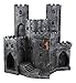 Ebros Gift Medieval Grand Royal Burgundy Stonewall Castle Fortress Display Stand Sculpture for Miniature Knights Or Dragons Figurines Old World Defensive Fort Statue