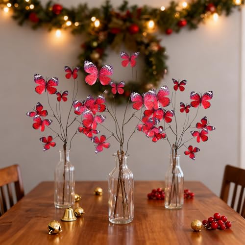 Set de 5 ramas artificiales con mariposas 70 cm miniatura 5