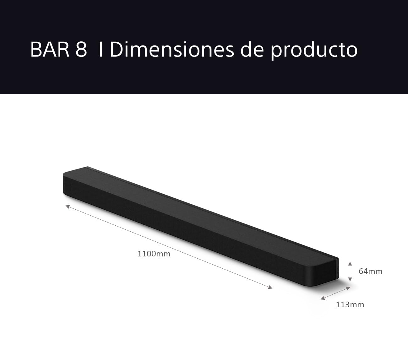 SONY BRAVIA Theatre Bar 8 – Barra de Sonido TV, Dolby Atmos® 11 Altavoces, Wi-Fi®, Bluetooth®, 360 Spatial Sound Mapping, Modelo 2024