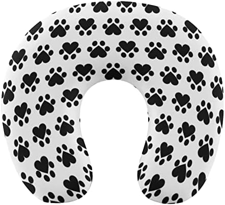 Animal Footsteps Neck Pillow U Shaped Memory Foam Travel Head Support Pillow for Women Men