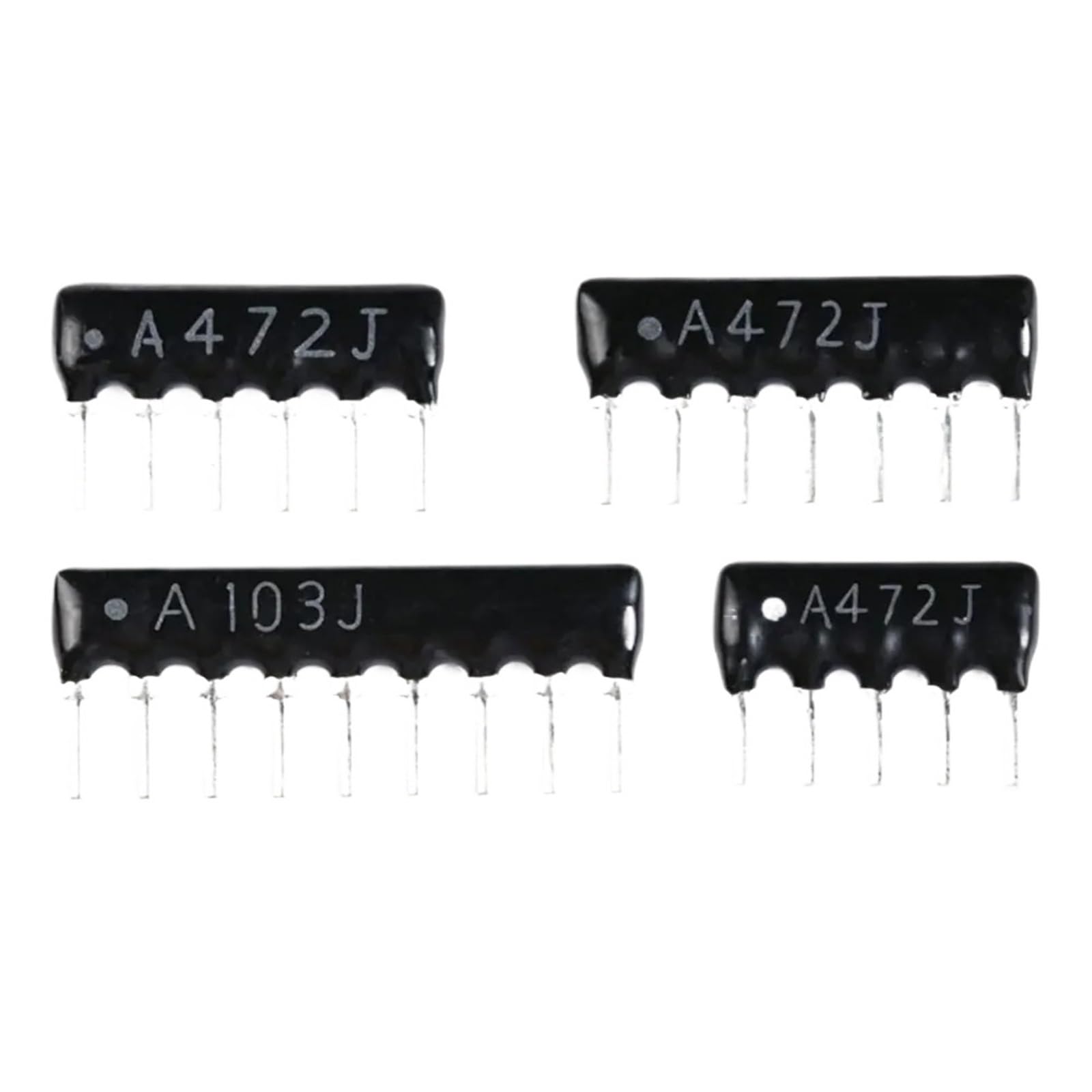 RISWEKFW 10pcs Resistor Network A05 A06 A07 A08 A09-101J 102K 103G 10K 100K 1K 4K7 470R 330R 220R 100R Ohm DIP 9pin 8pin 7pin 6pin 5pin(5pin,470R)