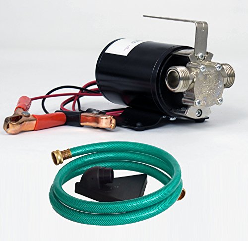 HydraPump Mini DC - 12-volt 1/10th HP 330 GPH Battery Powered Portable Transfer Water Pump with Metal Connectors for Standard 3/4" Garden Hose