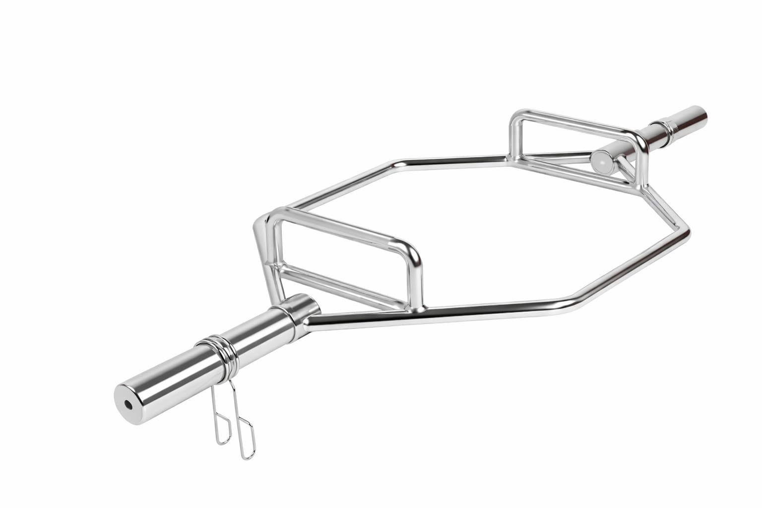 ZEBB 50mm Olympic Hex Trap Bar - Heavy-Duty Steel Construction for Deadlifts and Strength Training - Ergonomic Design With Two Spring locks-image-27
