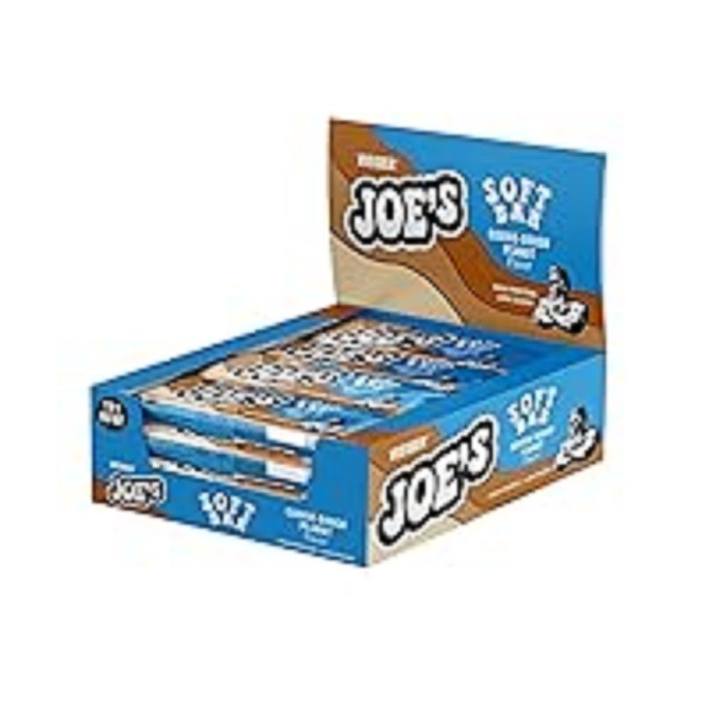 WEIDER Joe's Soft Bar, deliziosa Barretta proteica dal tenero cuore proteico, strato di Caramello e copertura di Cioccolato al Latte, a basso contenuto di zuccheri, peanut cookie dough, 12 x 45 g