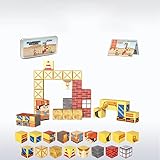 HWQBany Mini Magnetic Blocks for Kids with Magnet Box-35PCS Magnet Cubes,Travel Magnetic Tiles,Travel Game Toys, Road Trip ‌Activities for Kids Christmas Birthday Gifts for Boys & Girls Ages 3+