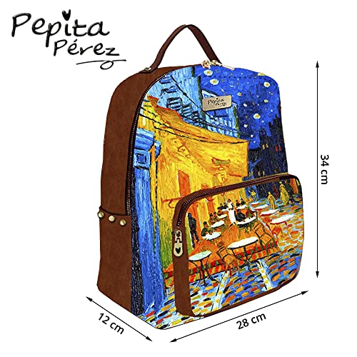 Pepita Pérez Coffee Terrace Picture Backpack, multicoloured, 34cm - Image 2