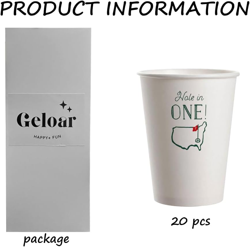 Hole in One First Birthday Party Cups Cocktail Napkins Leotard