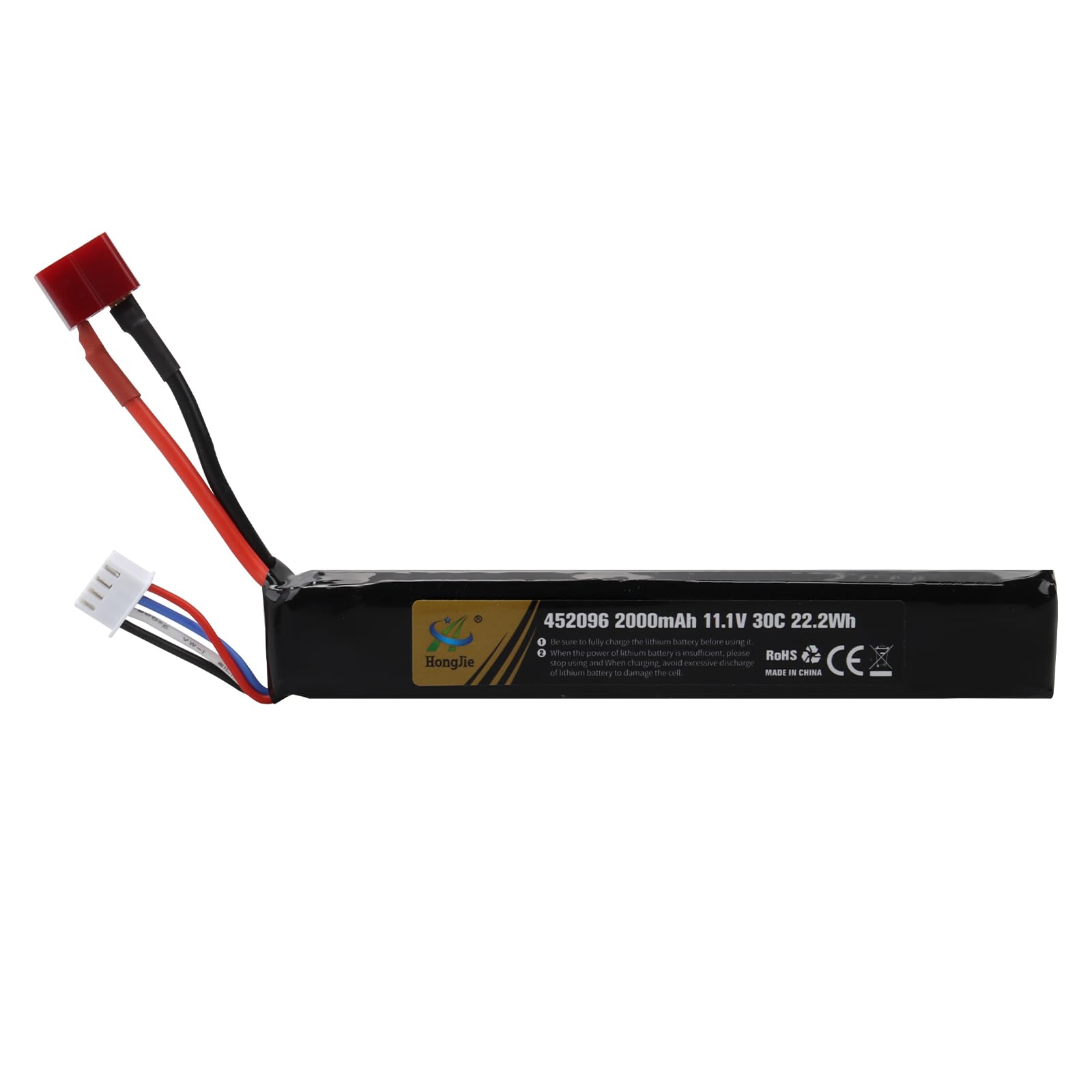 11.1V 2000mAh 22.2Wh Rechargeable LiPo Battery Pack 3S 30C Compatible with Deans-T connector for Airsoft M4, M110, AK47, MP5, Scar, M249, AUG, AEG, MP5K, M60, RPK, PKM, Model Guns-image-9