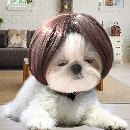 Funny dog cat cosplay wig, pet wigs, for halloween, christmas, parties, festivals, dog wigs for small medium and large dogs 5 Funny dog cat cosplay wig, pet wigs, for halloween, christmas, parties, festivals, dog wigs for small medium and large dogs - image 6