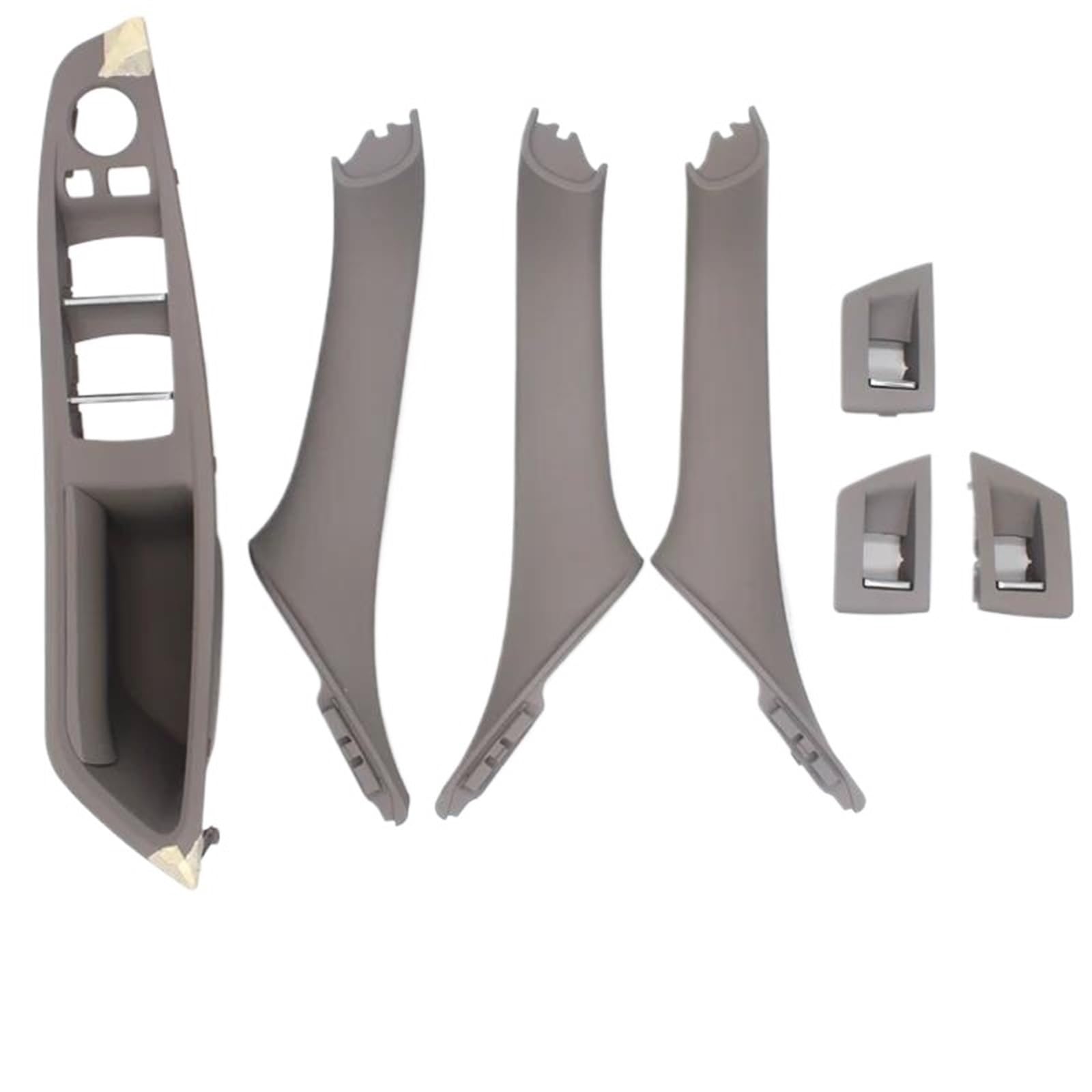 LVXVMOZEOK Interior Door Handle Armrest for 5 Serie for F10 for F11 for 520 for 525 Right Hand Drive RHD Car Interior Door Handle Inner Panel Pull Trim(7pcs Gray)