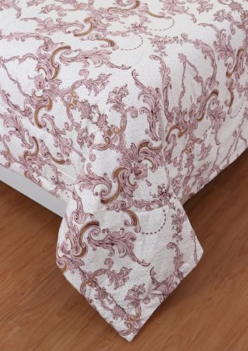 Image of Florida Floral Microfiber Comforter Set for Double Bed Soft Reversible 180 GSM AC Comforter with King Bedsheet & 2 Pillow Covers