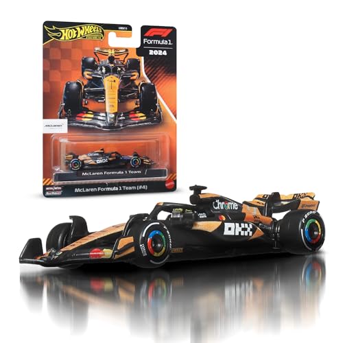 Hot Wheels Véhicules Formule 1® en métal moulé à ’échelle 164 à Collectionner avec pneus Real Riders carrosserie et châssis en métal JBM12 - vue 9