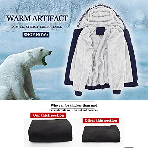 Viking Thicken Plus Fleece Warm Zip Hoodie, Valhalla Sons of Odin Printed Camo Sleeve Sweatshirt, Personality Jacket,Black,4XL2