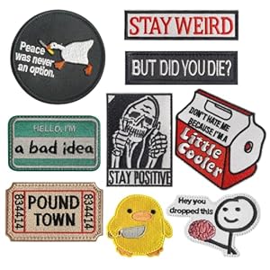 JEFUZH 9 PCS Funny Patches with...