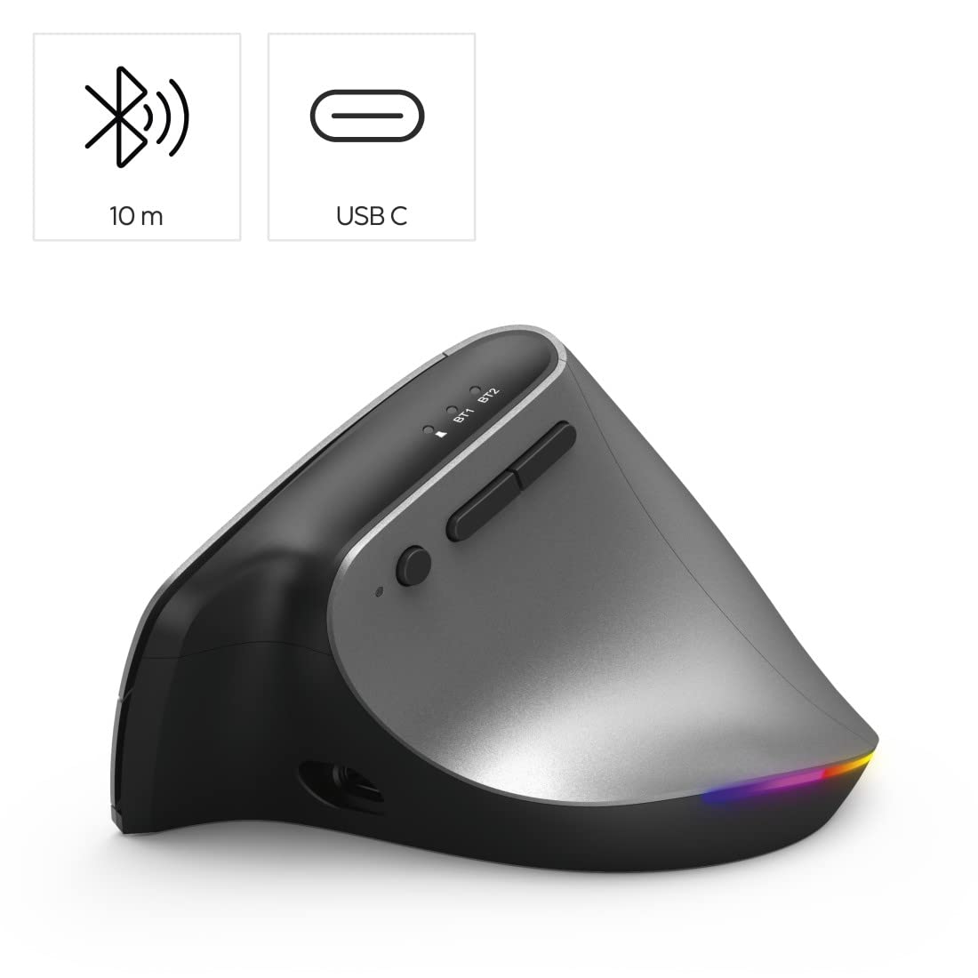 Hama "EMW-700 Mouse verticale ergonomico, ricaricabile, multi-dispositivo, anthra.