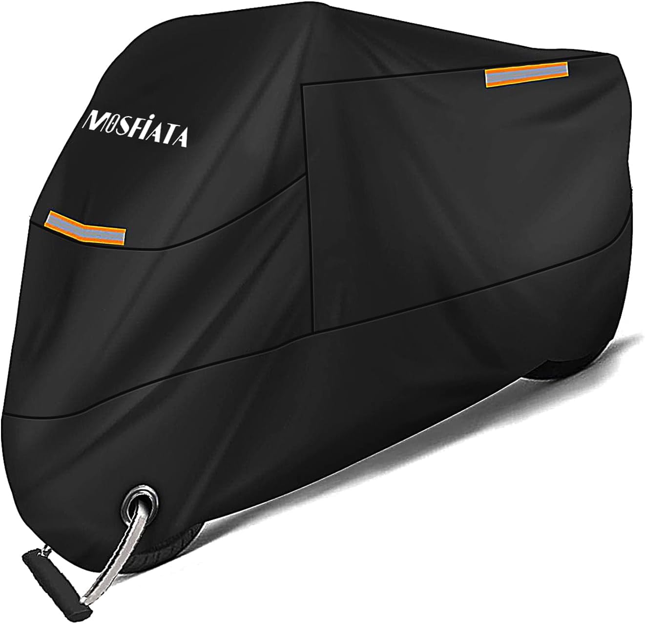 MOSFiATA Waterproof Motorcycle Cover, 96.46 x 41.34 x 49.21in Motorbike Cover 210D Outdoor Oxford Cloth with Lock Holes,Sun Protection Dustproof Windproof for Outside Storage Scooter Cycle Moped Cove