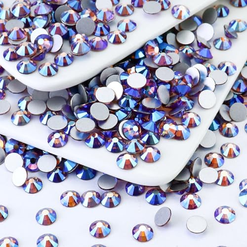 Image of Flatback Crystal Rhinestones Round Gems for Nail Art and Craft Clothes Glue Fix, Light Purple AB (1.5-1.7mm) SS4 /1440PCS